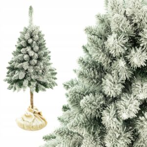 Choinka sztuczna sosna ze śniegiem na pniu 210cm