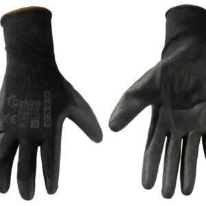 Rękawice ochronne GEKO r.9 czarne 12 par
