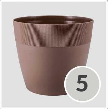 Doniczka osłonka Doris 13cm ciemny beż