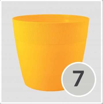 Doniczka osłonka Doris 13cm żółta