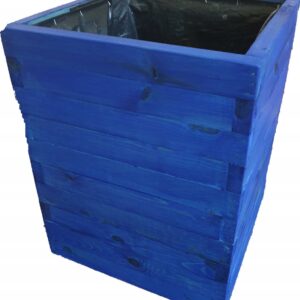 Osłonka EKO drewniana 30x30x30 niebieska ocieplana