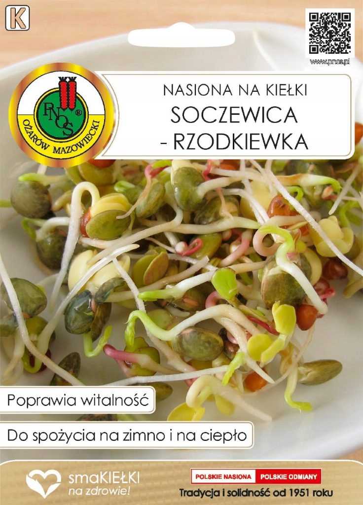 SOCZEWICA RZODKIEWKA nasiona na kiełki 30g