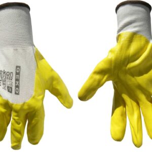 Rękawice ochronne GEKO r.9 żółte 12 par
