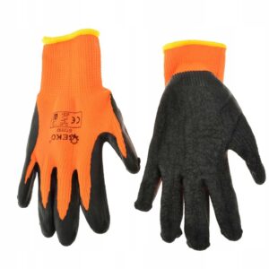 Rękawice robocze ocieplane r.10 pomarańcz 12 par