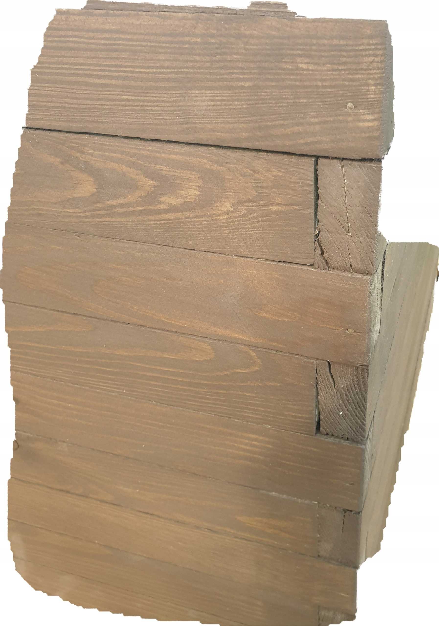 Donica drewniana EKO 40x80 cm PALISANDER ocieplana - obrazek 2