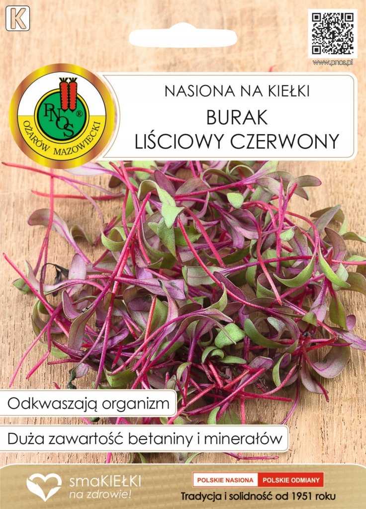 BURAK LIŚCIOWY CZERWONY nasiona na kiełki 10g