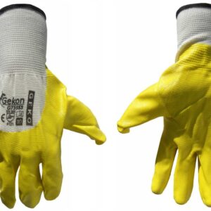 Rękawice ochronne GEKO r.10 żółte 12 par