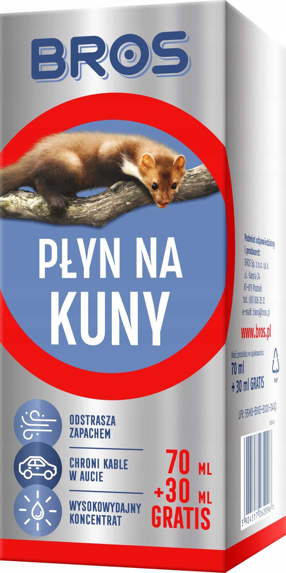BROS PŁYN NA KUNY 70 ml + 30 ml