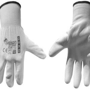 Rękawice ochronne GEKO r.10 białe 12 par