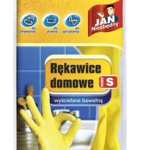 Rękawice domowe rozmiar S żółte