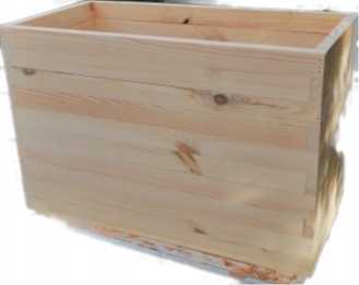 Donica EKO drewniana 50x90x50 orzech - obrazek 2
