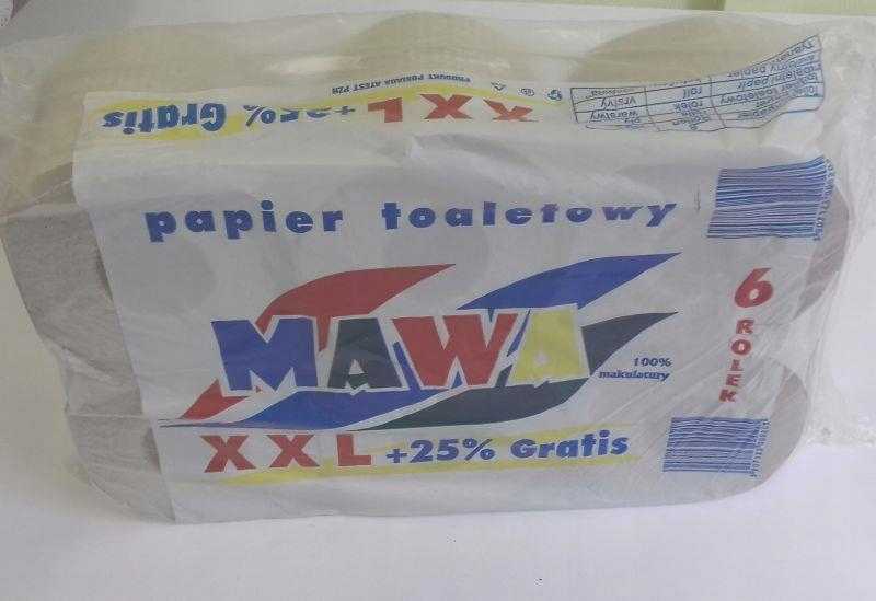 Papier toaletowy szary MAWA XXL 6 rolek