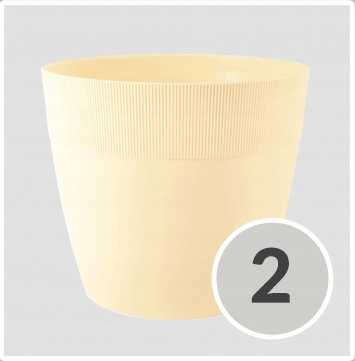 Doniczka osłonka Doris 15cm kremowa