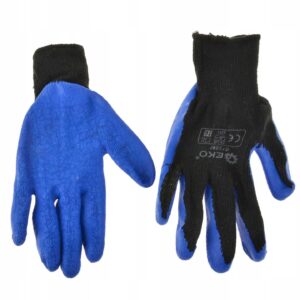 Rękawice robocze ocieplane r.8 niebieskie 12 par
