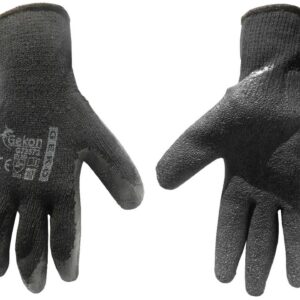 Rękawice ochronne GEKON r.10 latex czarne grube