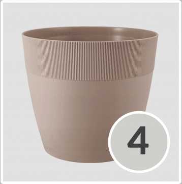 Doniczka osłonka Doris 13cm jasny beż