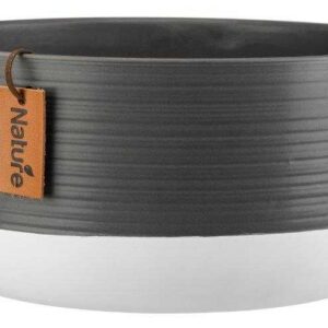 Osłonka ceramiczna Peony szaro biała