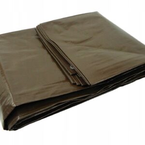 Plandeka 6x12m extra gruba brązowa 200g