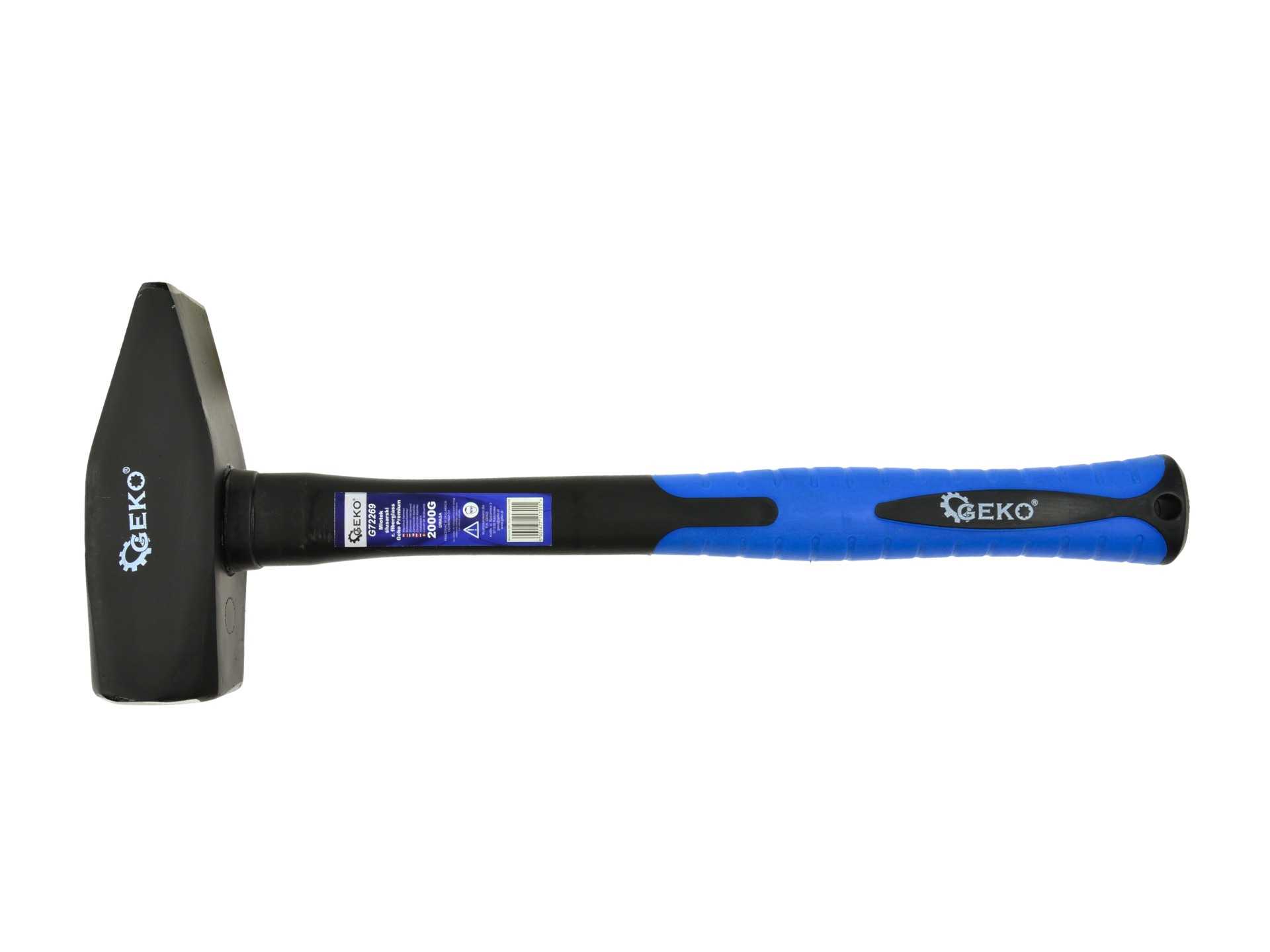 Młotek ślusarski 2000G r.fiberglass Geko Premium (6/12) G72269