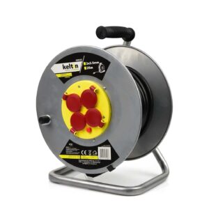 Przedłużacz elektryczny bębnowy metalowy 3x2,5mm 25m (2) K00232