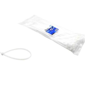 Opaski zaciskowe nylonowe białe 80x2.5mm UV 100szt.(1000) G17140