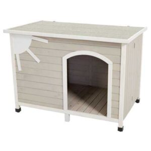 Składana buda dla psa, drewniana MidWest Large Eilio Wood Doghouse