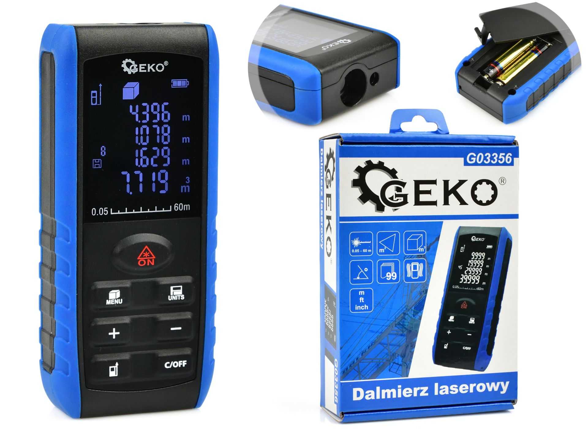 Dalmierz laserowy 60m LCD HD (40) G03356