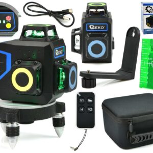 Laser samopoziomujący 3D 360 12x zielone linie (8) G03308