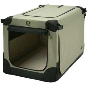 Wysokiej jakości materiałowy transporter dla psa, beżowy Maelson Soft Dog Kennel L 72x51x51cm