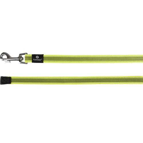 Smycz treningowa dla psa, otok do treningu i tropienia, z gumowaniem, neonowa żółta Flamingo Xeno Training Tracking Leash Fluo Yellow