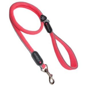 Siateczkowa lekka smycz dla psa, neonowy róż - 7/8 Coralpina Cinquetorri Leash Pink Fluo
