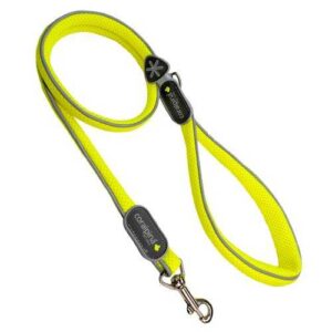 Siateczkowa lekka smycz dla psa, neonowa żółta - 7/8 Coralpina Cinquetorri Leash Yellow Fluo