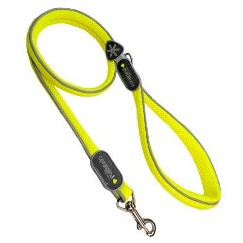 Siateczkowa lekka smycz dla psa, neonowa żółta - 7/8 Coralpina Cinquetorri Leash Yellow Fluo
