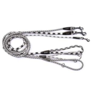 Smycz linka dla psa - 180cm/6mm Hurtta Casual Rope Leash Ash/Raven