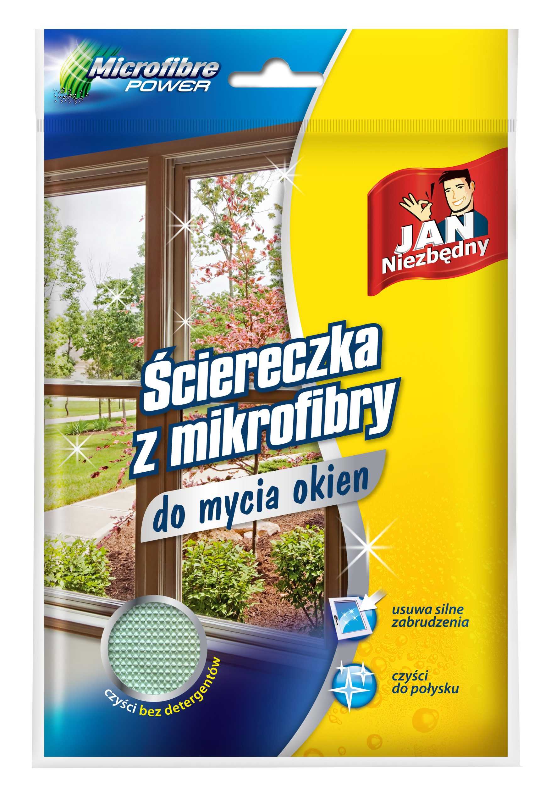 Ścierka z mikrofibry do mycia okien JN