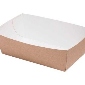 Tacka papierowa brąz 20x9x2,5cm a'100