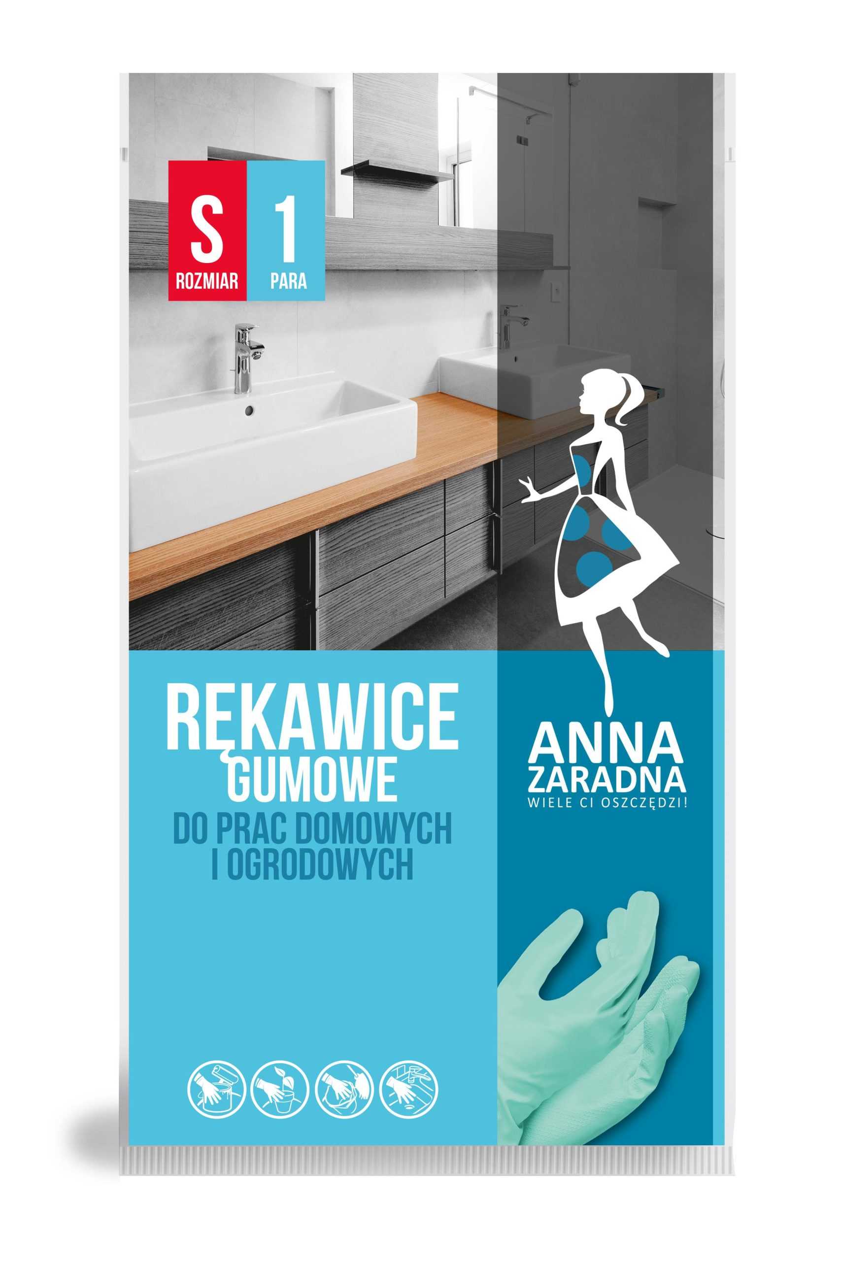 Rękawice gumowe "S" Anna Zaradna