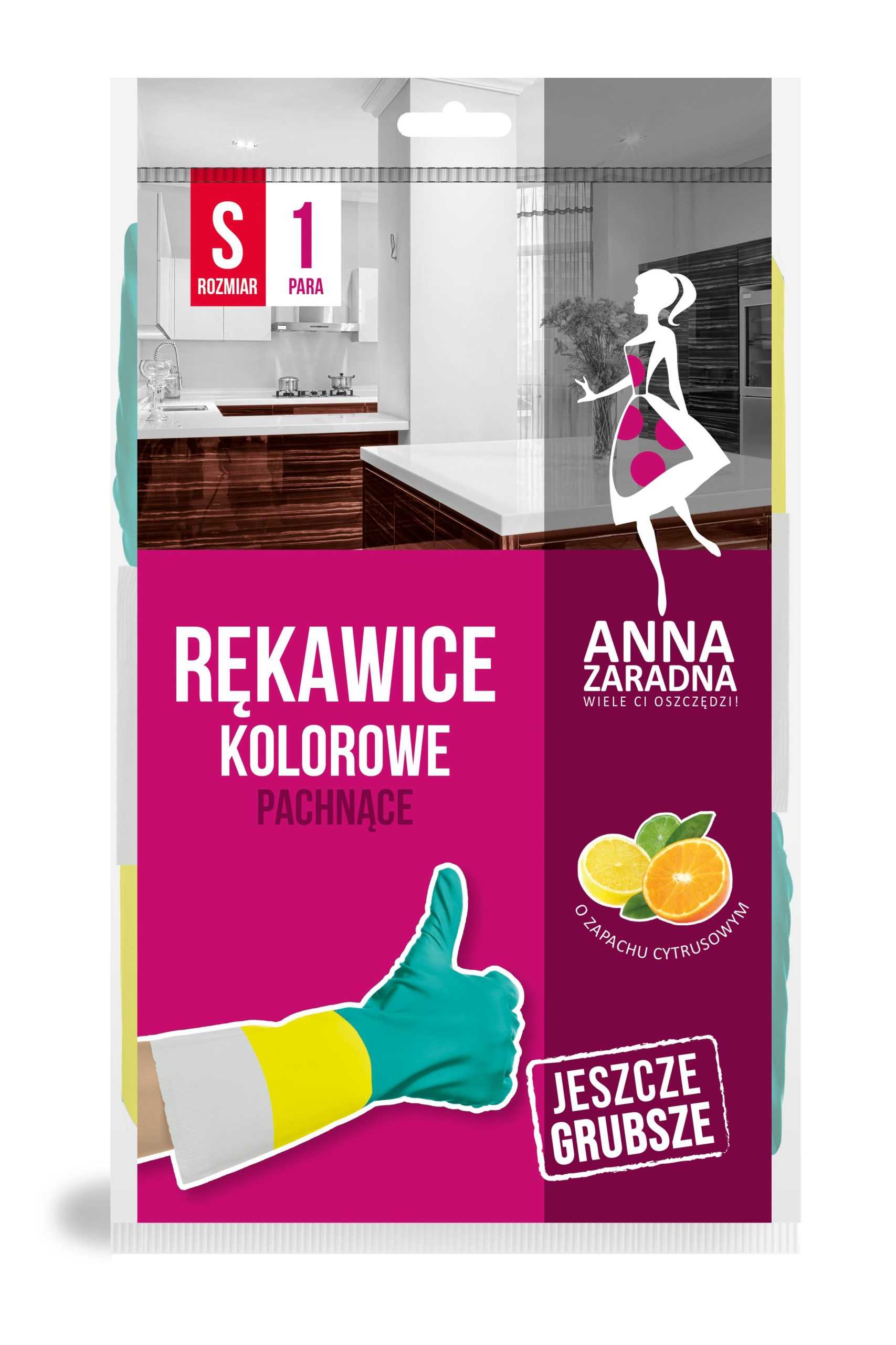Rękawice gumowe "S" Anna Zaradna pachnące