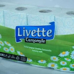 Pap.Toal.celul. Livette Camomile 3w a'8 w/8