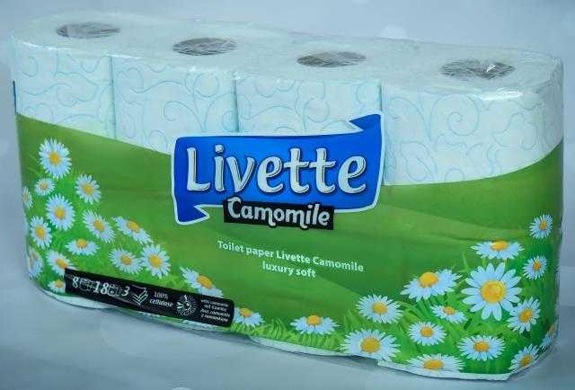 Pap.Toal.celul. Livette Camomile 3w a'8 w/8