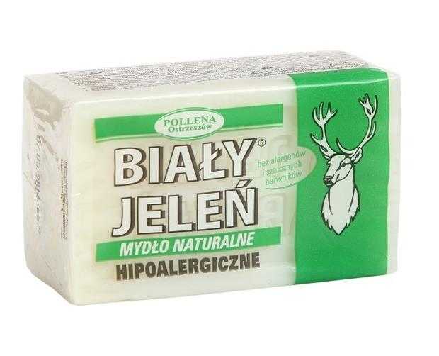 Biały jeleń mydło 150g szare k/60