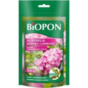 BIOPON,,HORTENSJA RÓŻOWA I CZERWONA NAWÓZ WZMACNIAJĄCY KOLOR 200g
