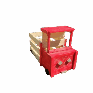 Drewniana Skrzynia w Kształcie Samochodziku